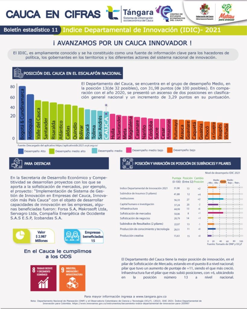ÍNDICE DEPARTANENTAL DE INNOVACIÓN CAUCA